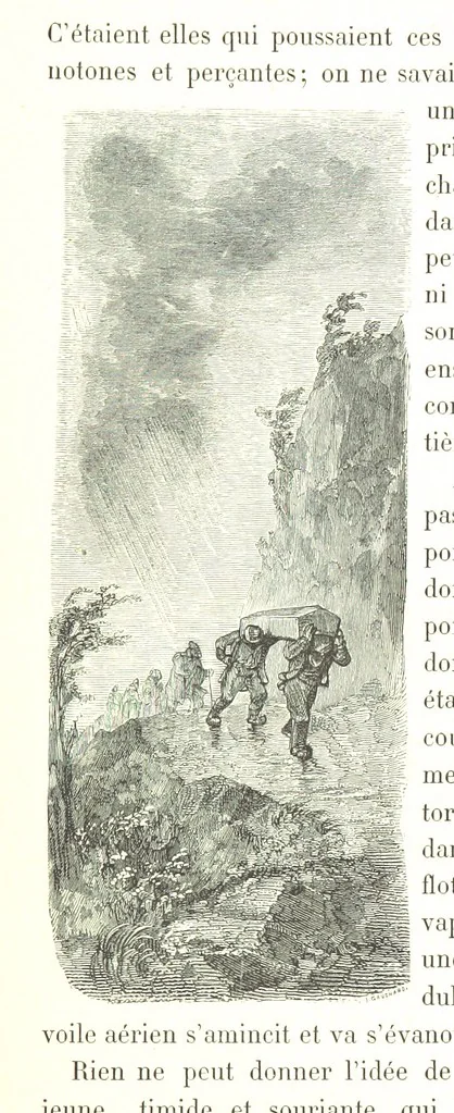 An illustration from Voyage aux Pyrénées ... Troisième édition illustrée par Gustave Doré, 1860, leaf 353