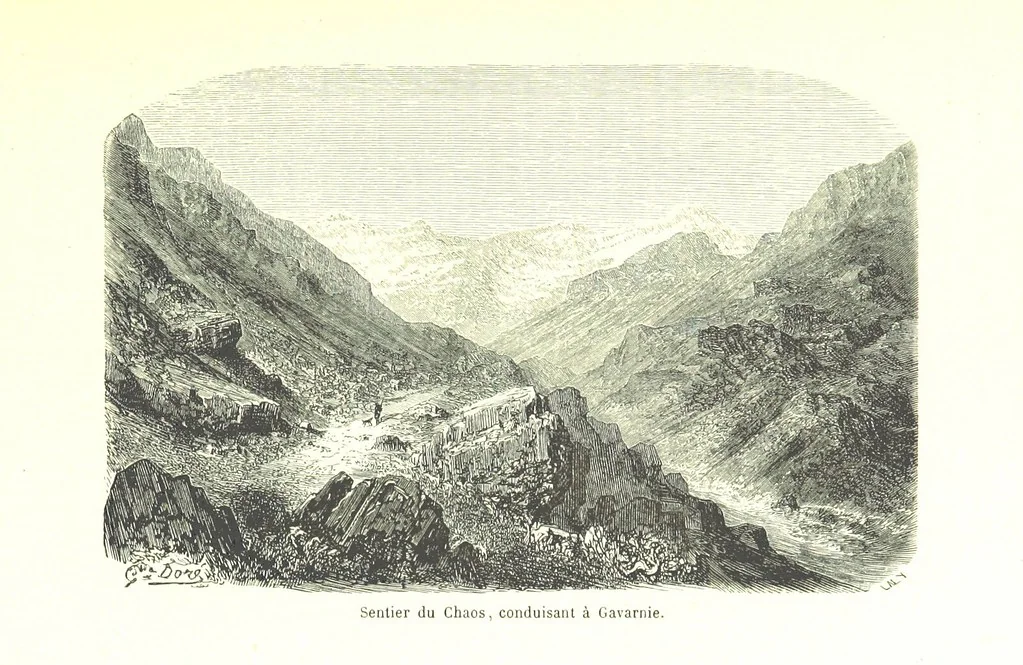 An illustration from Voyage aux Pyrénées ... Troisième édition illustrée par Gustave Doré, 1860, leaf 359