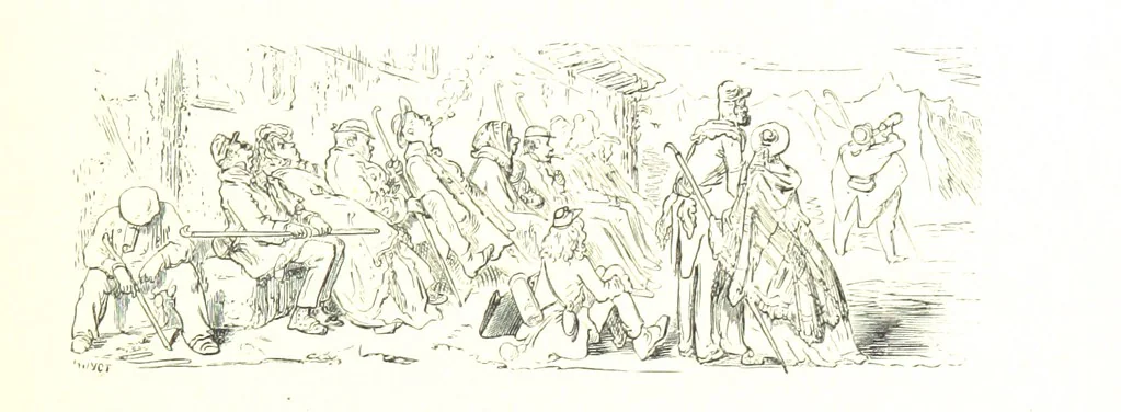 An illustration from Voyage aux Pyrénées ... Troisième édition illustrée par Gustave Doré, 1860, leaf 373