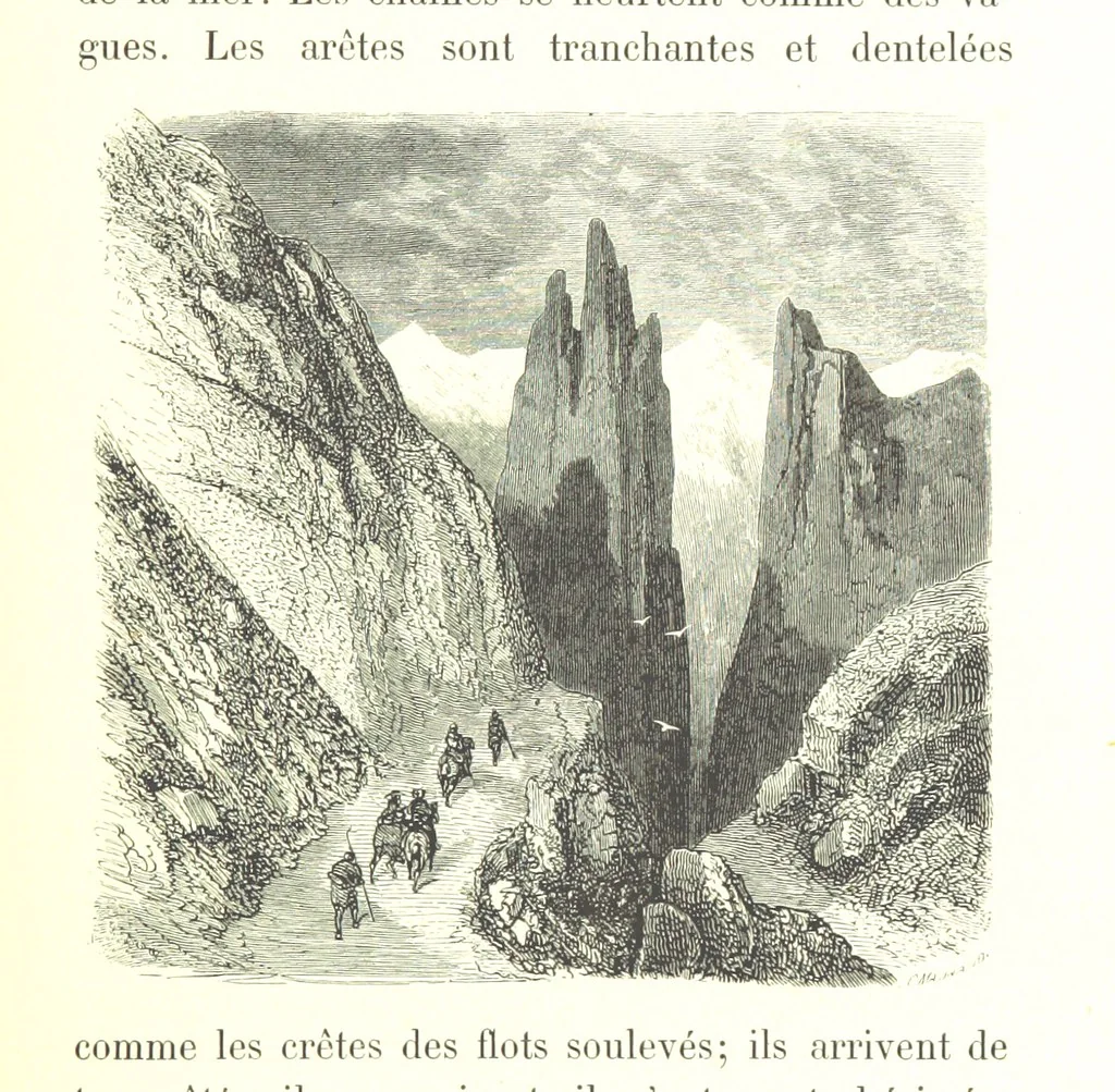 An illustration from Voyage aux Pyrénées ... Troisième édition illustrée par Gustave Doré, 1860, leaf 377