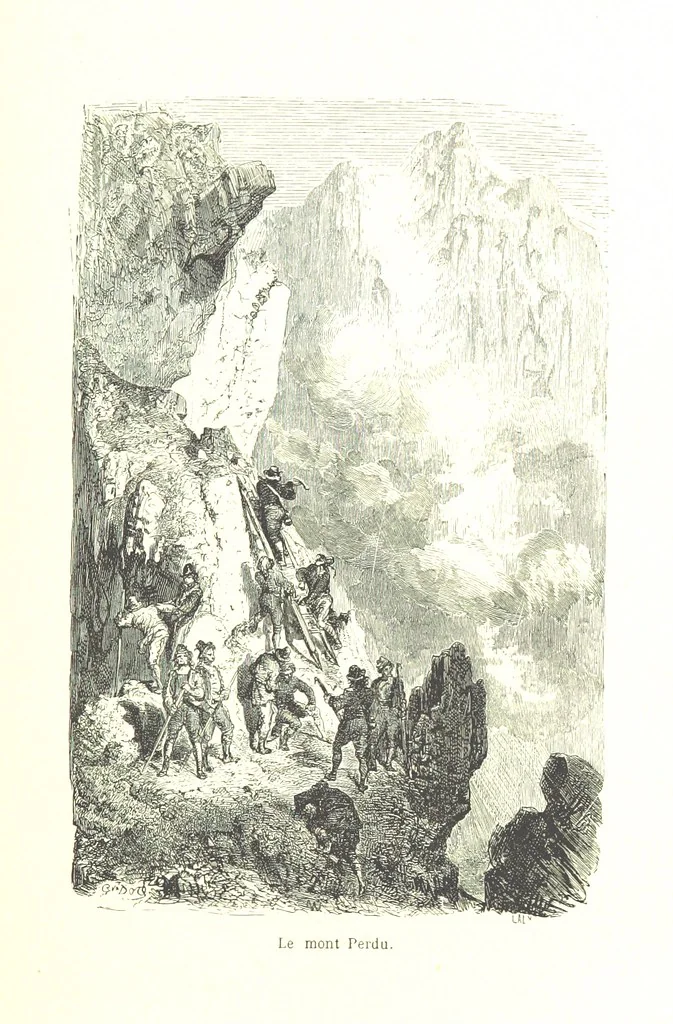 An illustration from Voyage aux Pyrénées ... Troisième édition illustrée par Gustave Doré, 1860, leaf 385