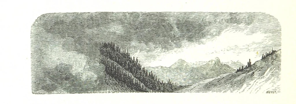 An illustration from Voyage aux Pyrénées ... Troisième édition illustrée par Gustave Doré, 1860, leaf 390