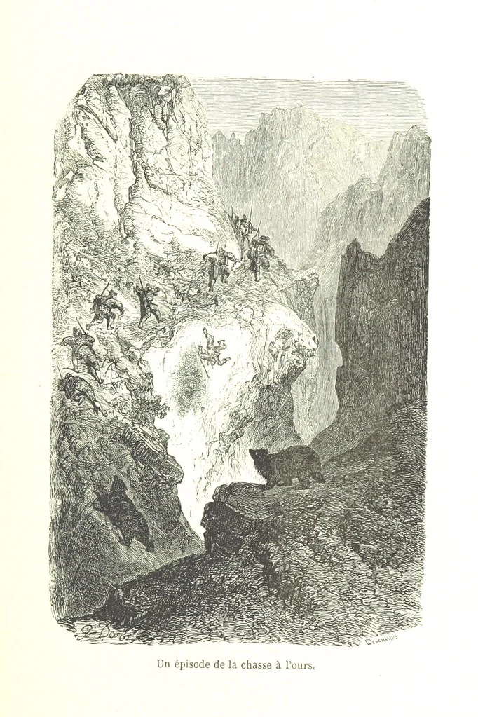 An illustration from Voyage aux Pyrénées ... Troisième édition illustrée par Gustave Doré, 1860, leaf 405