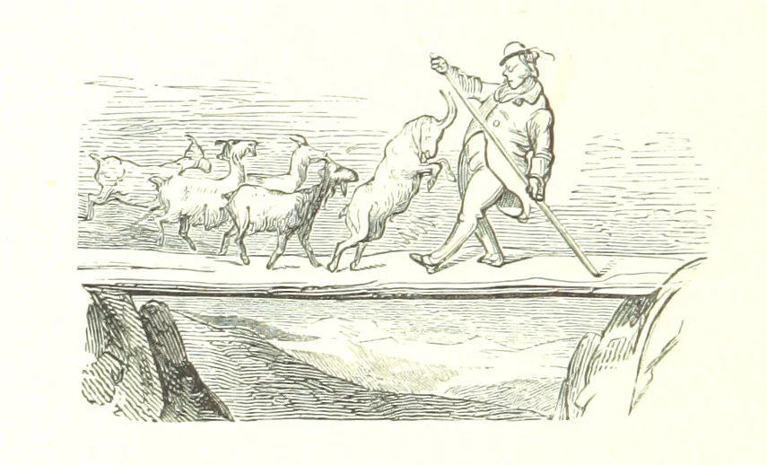 An illustration from Voyage aux Pyrénées ... Troisième édition illustrée par Gustave Doré, 1860, leaf 412