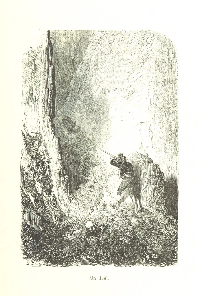 An illustration from Voyage aux Pyrénées ... Troisième édition illustrée par Gustave Doré, 1860, leaf 415