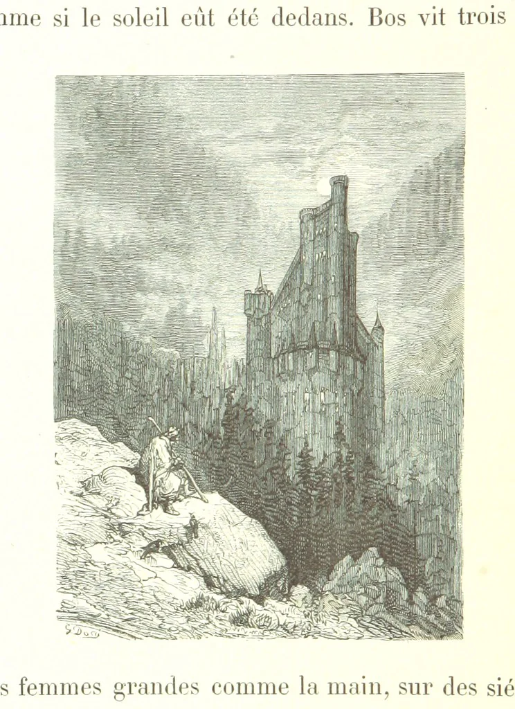 An illustration from Voyage aux Pyrénées ... Troisième édition illustrée par Gustave Doré, 1860, leaf 424