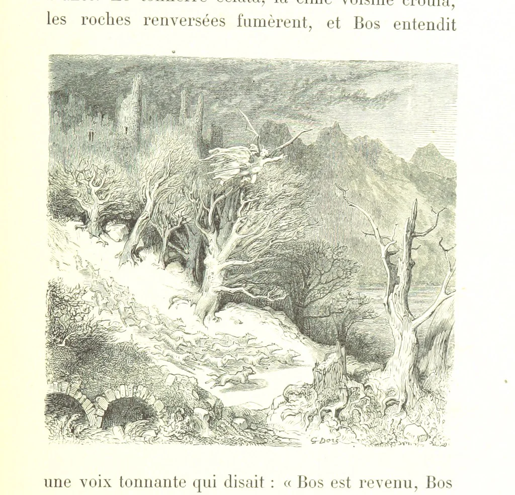 An illustration from Voyage aux Pyrénées ... Troisième édition illustrée par Gustave Doré, 1860, leaf 427