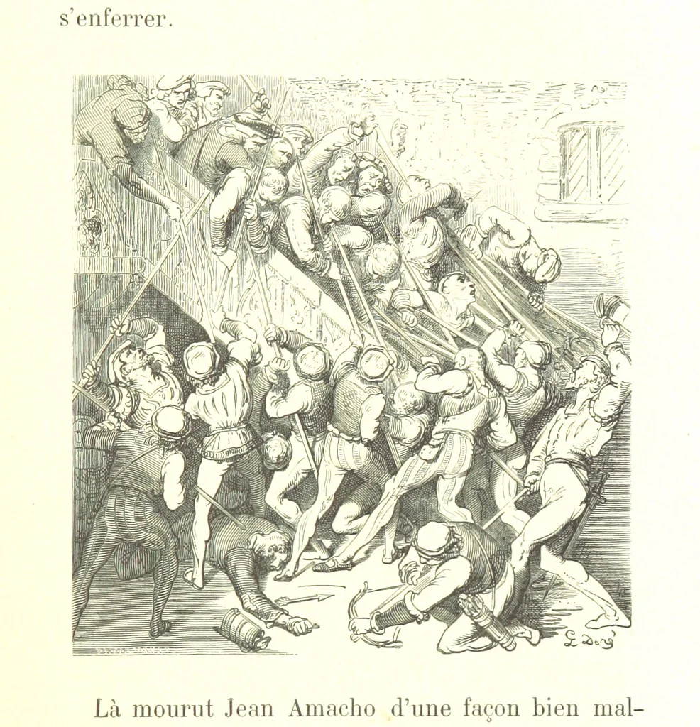 An illustration from Voyage aux Pyrénées ... Troisième édition illustrée par Gustave Doré, 1860, leaf 43