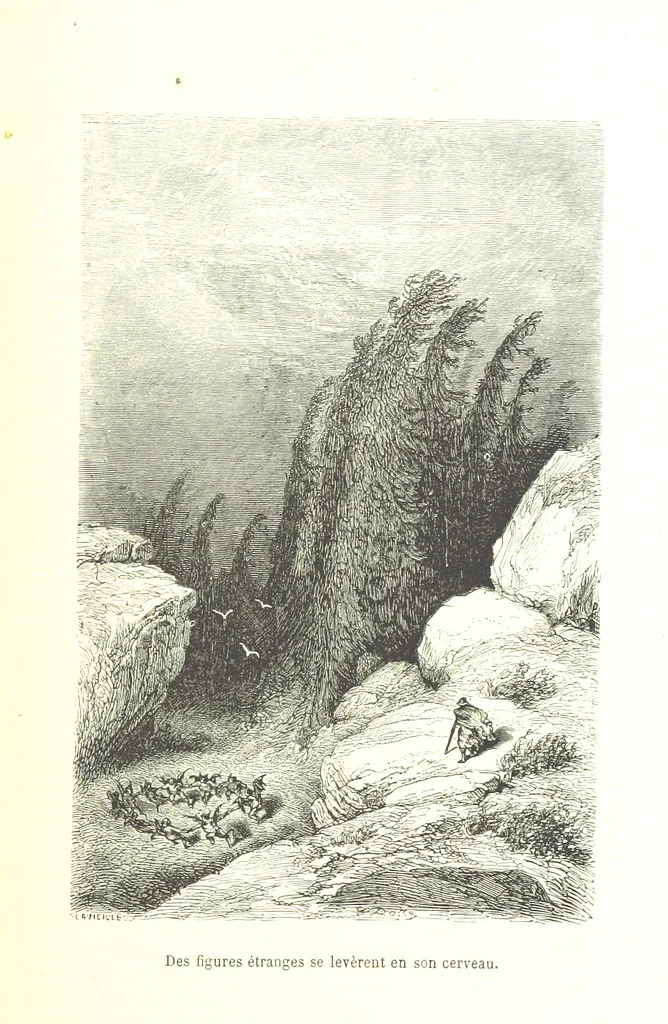 An illustration from Voyage aux Pyrénées ... Troisième édition illustrée par Gustave Doré, 1860, leaf 431
