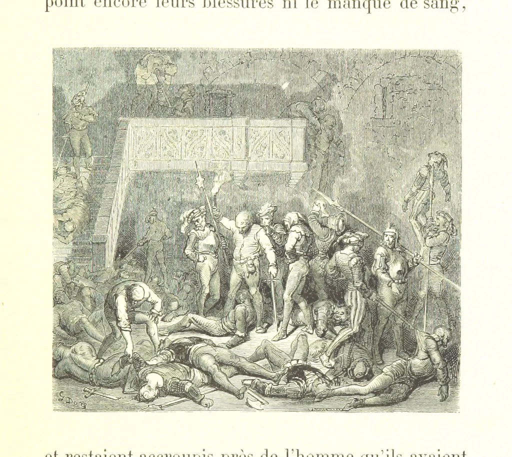An illustration from Voyage aux Pyrénées ... Troisième édition illustrée par Gustave Doré, 1860, leaf 45