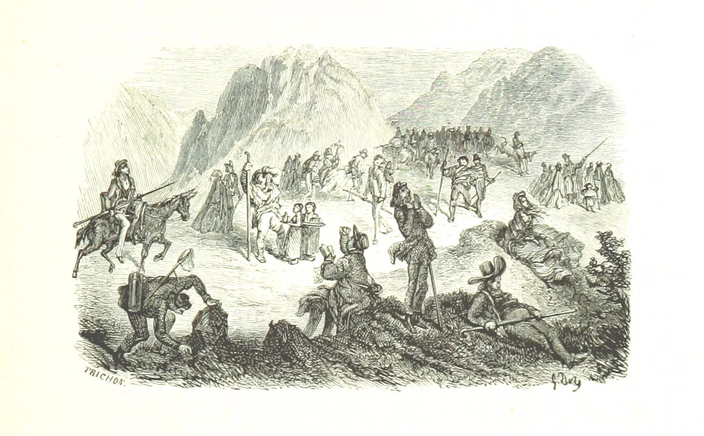 An illustration from Voyage aux Pyrénées ... Troisième édition illustrée par Gustave Doré, 1860, leaf 455