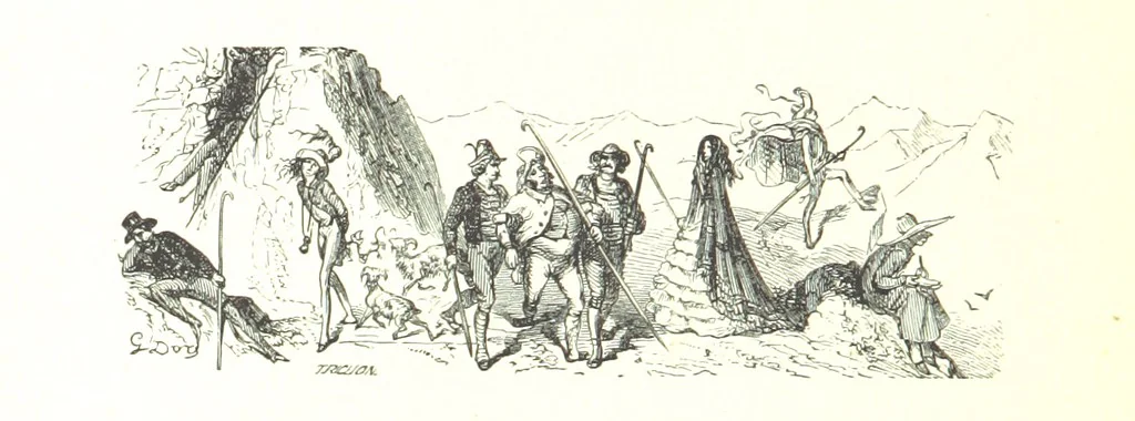 An illustration from Voyage aux Pyrénées ... Troisième édition illustrée par Gustave Doré, 1860, leaf 462