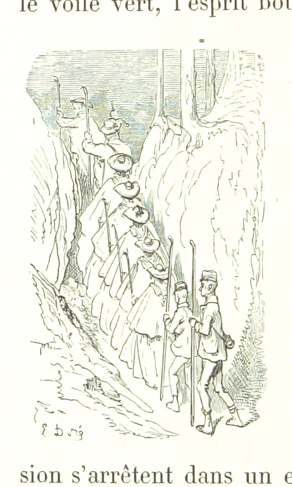 An illustration from Voyage aux Pyrénées ... Troisième édition illustrée par Gustave Doré, 1860, leaf 470