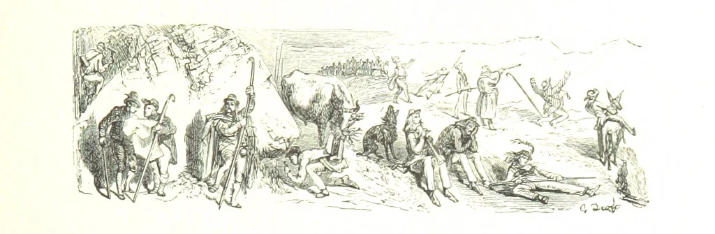 An illustration from Voyage aux Pyrénées ... Troisième édition illustrée par Gustave Doré, 1860, leaf 473