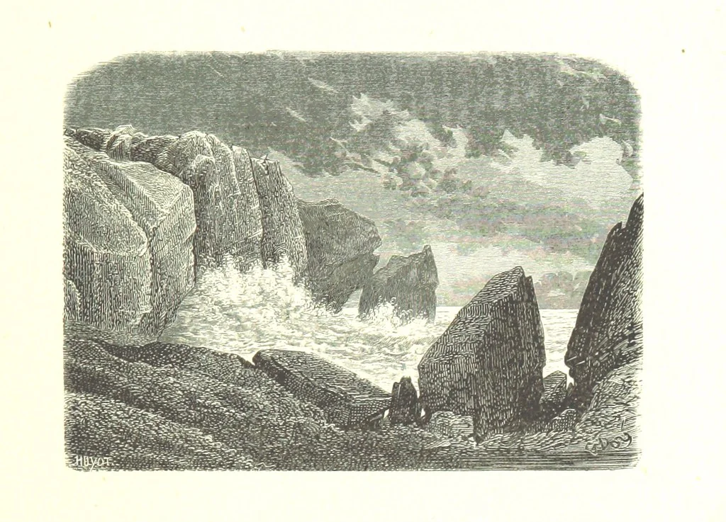 An illustration from Voyage aux Pyrénées ... Troisième édition illustrée par Gustave Doré, 1860, leaf 55