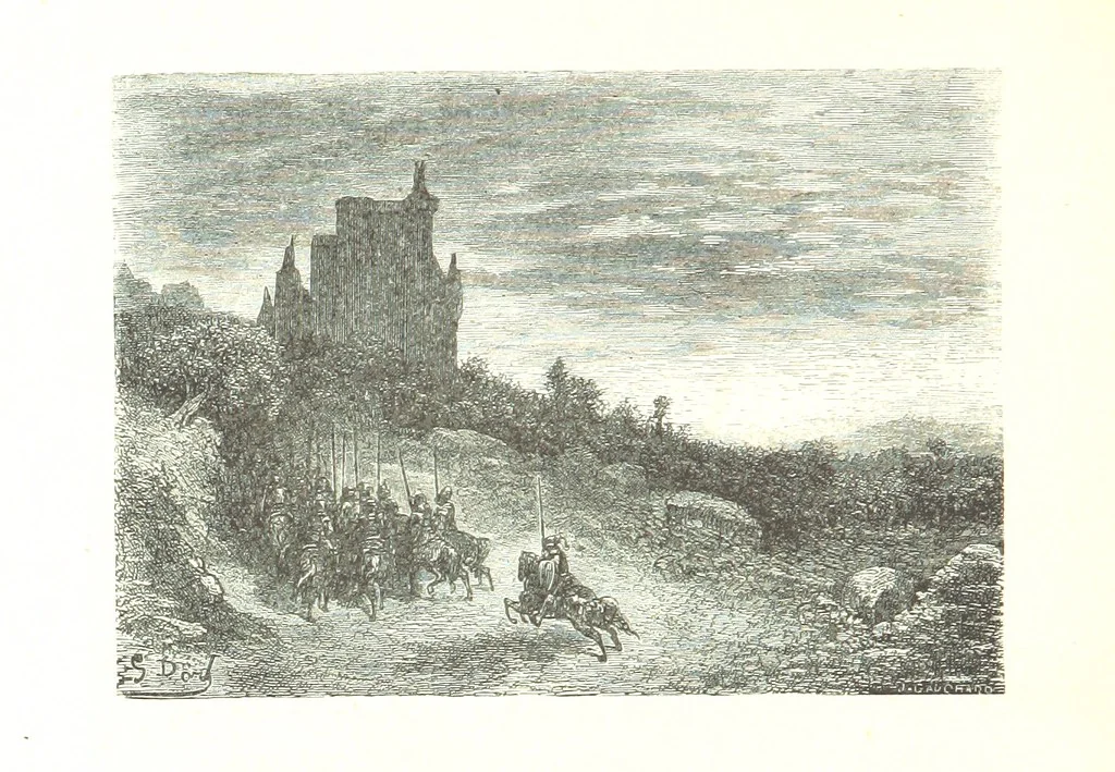 An illustration from Voyage aux Pyrénées ... Troisième édition illustrée par Gustave Doré, 1860, leaf 76