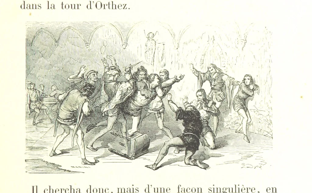 An illustration from Voyage aux Pyrénées ... Troisième édition illustrée par Gustave Doré, 1860, leaf 89