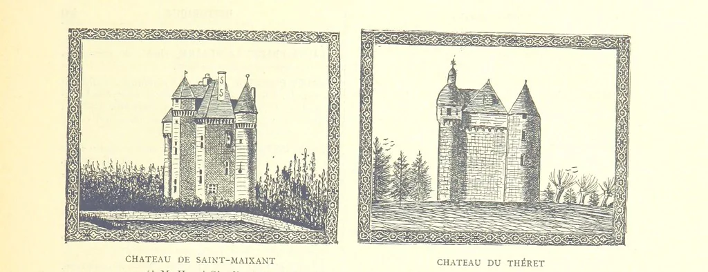 An illustration from Grand Dictionnaire historique, généalogique et biographique de la Haute-Marche, département de la Creuse. [Illustrated, 1894, leaf 113