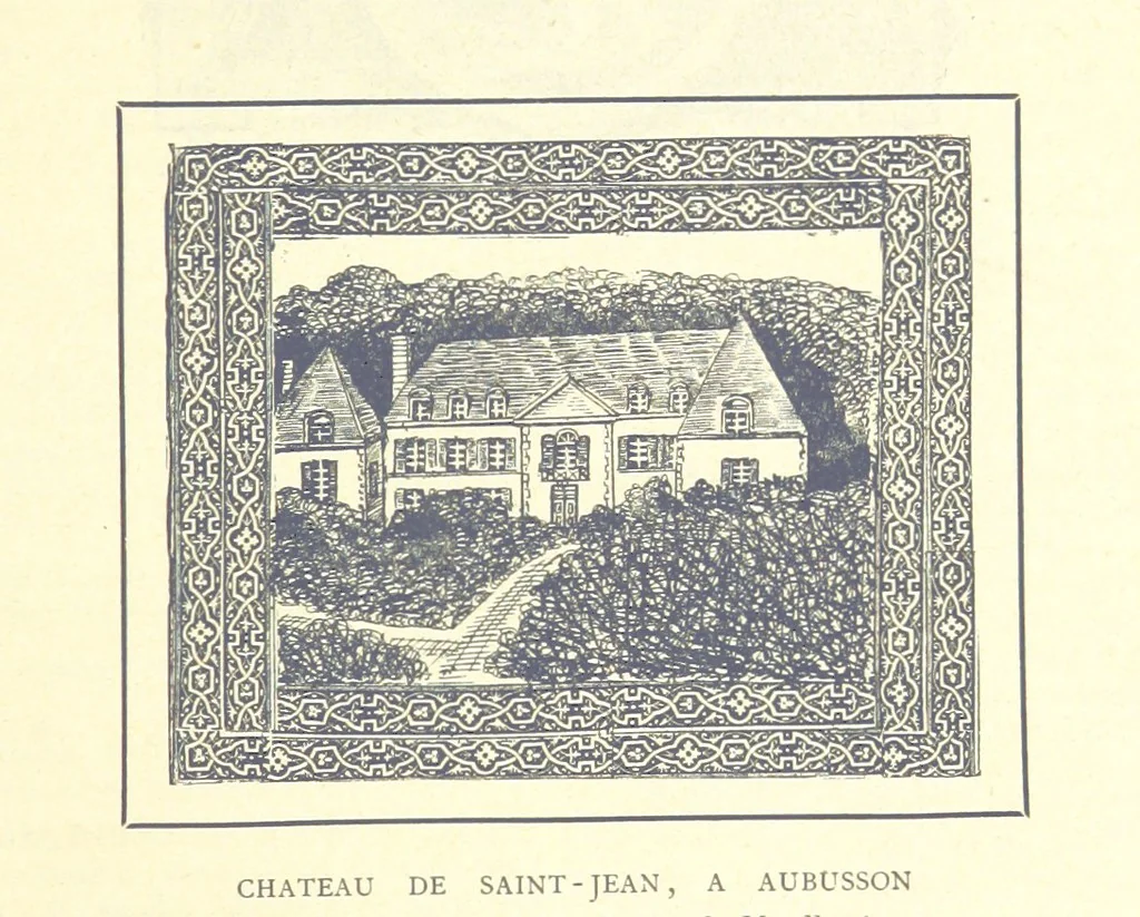 An illustration from Grand Dictionnaire historique, généalogique et biographique de la Haute-Marche, département de la Creuse. [Illustrated, 1894, leaf 203
