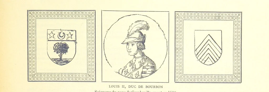 An illustration from Grand Dictionnaire historique, généalogique et biographique de la Haute-Marche, département de la Creuse. [Illustrated, 1894, leaf 227