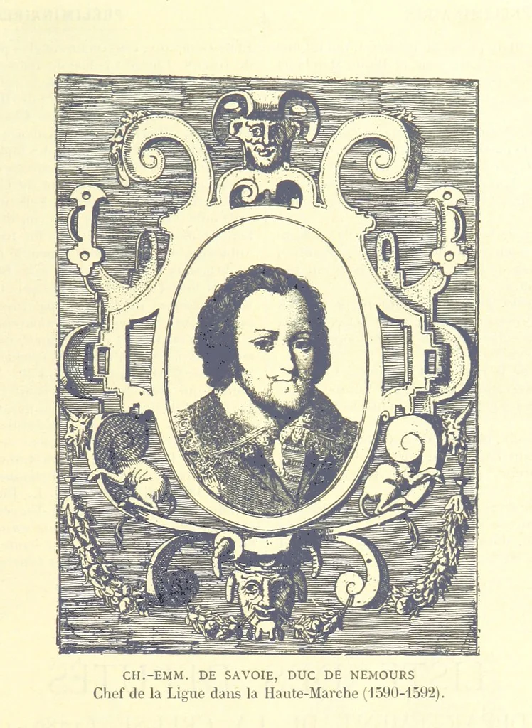 An illustration from Grand Dictionnaire historique, généalogique et biographique de la Haute-Marche, département de la Creuse. [Illustrated, 1894, leaf 25