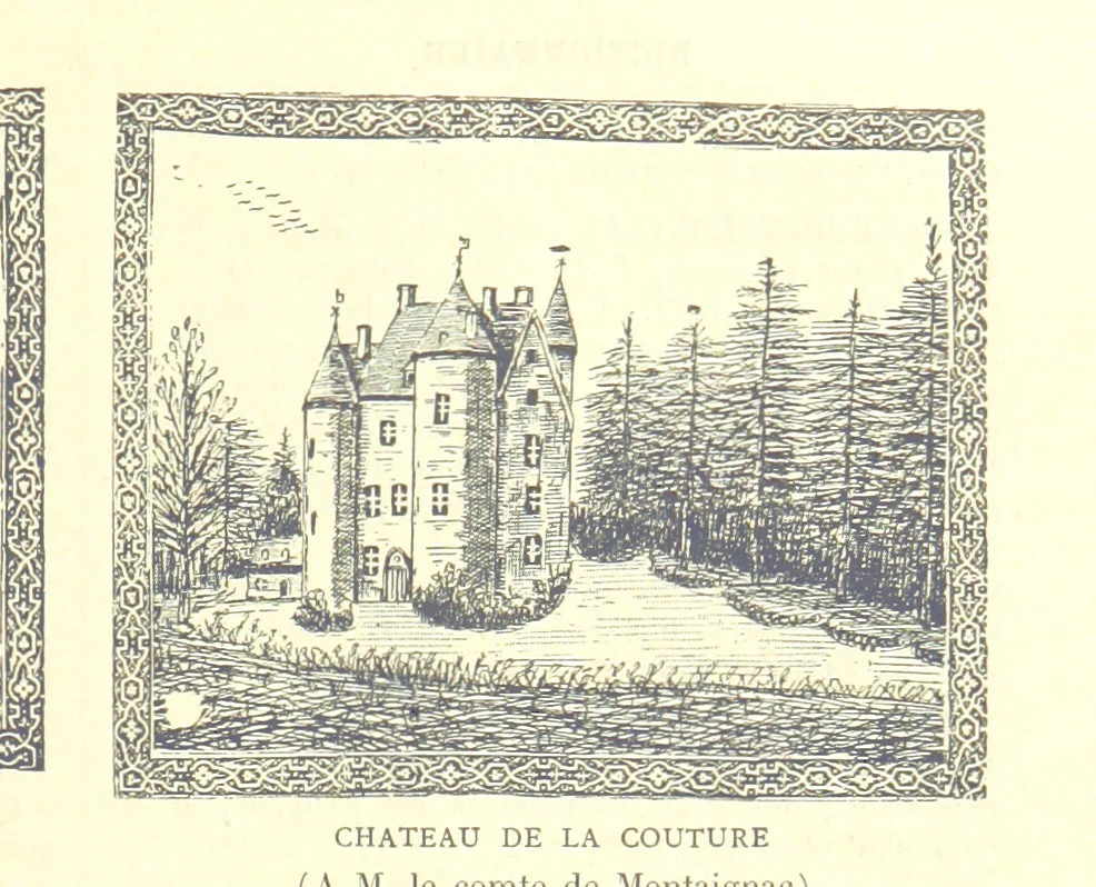 An illustration from Grand Dictionnaire historique, généalogique et biographique de la Haute-Marche, département de la Creuse. [Illustrated, 1894, leaf 47