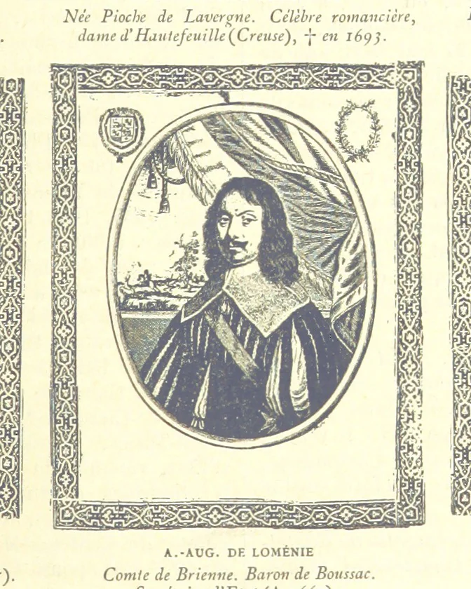 An illustration from Grand Dictionnaire historique, généalogique et biographique de la Haute-Marche, département de la Creuse. [Illustrated, 1894, leaf 53
