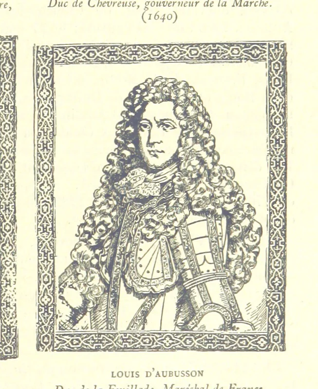 An illustration from Grand Dictionnaire historique, généalogique et biographique de la Haute-Marche, département de la Creuse. [Illustrated, 1894, leaf 53