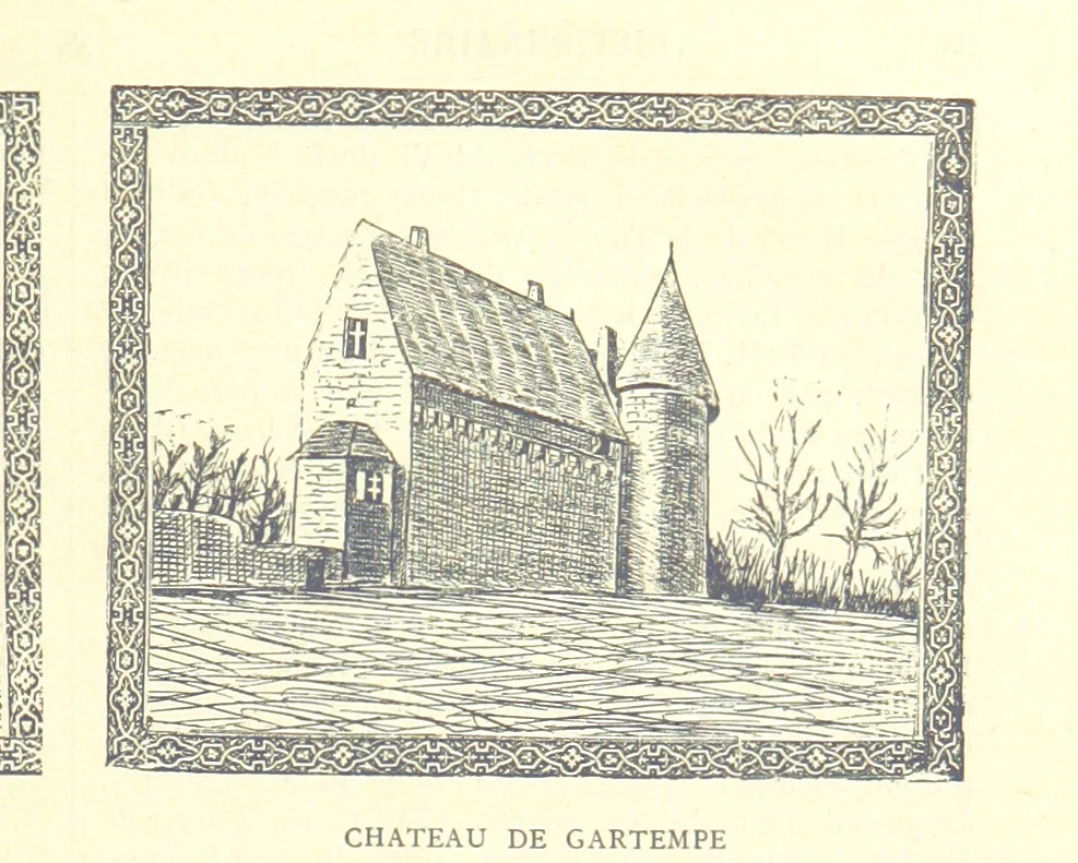 An illustration from Grand Dictionnaire historique, généalogique et biographique de la Haute-Marche, département de la Creuse. [Illustrated, 1894, leaf 63