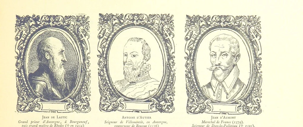 An illustration from Grand Dictionnaire historique, généalogique et biographique de la Haute-Marche, département de la Creuse. [Illustrated, 1894, leaf 69