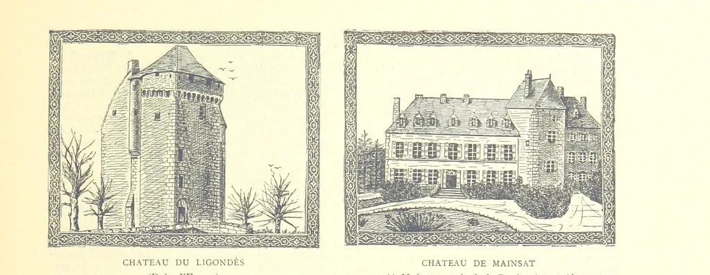 An illustration from Grand Dictionnaire historique, généalogique et biographique de la Haute-Marche, département de la Creuse. [Illustrated, 1894, leaf 79