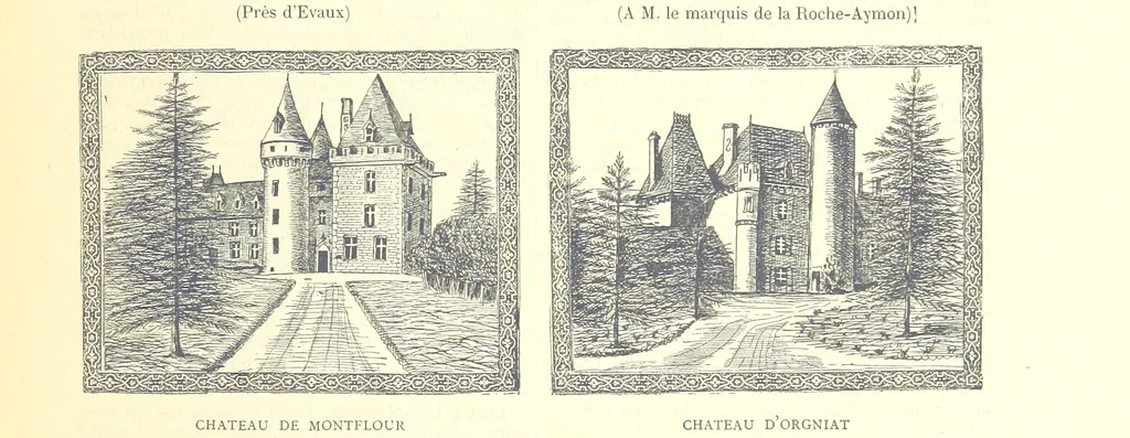 An illustration from Grand Dictionnaire historique, généalogique et biographique de la Haute-Marche, département de la Creuse. [Illustrated, 1894, leaf 79