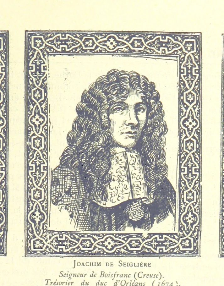 An illustration from Grand Dictionnaire historique, généalogique et biographique de la Haute-Marche, département de la Creuse. [Illustrated, 1894, leaf 83