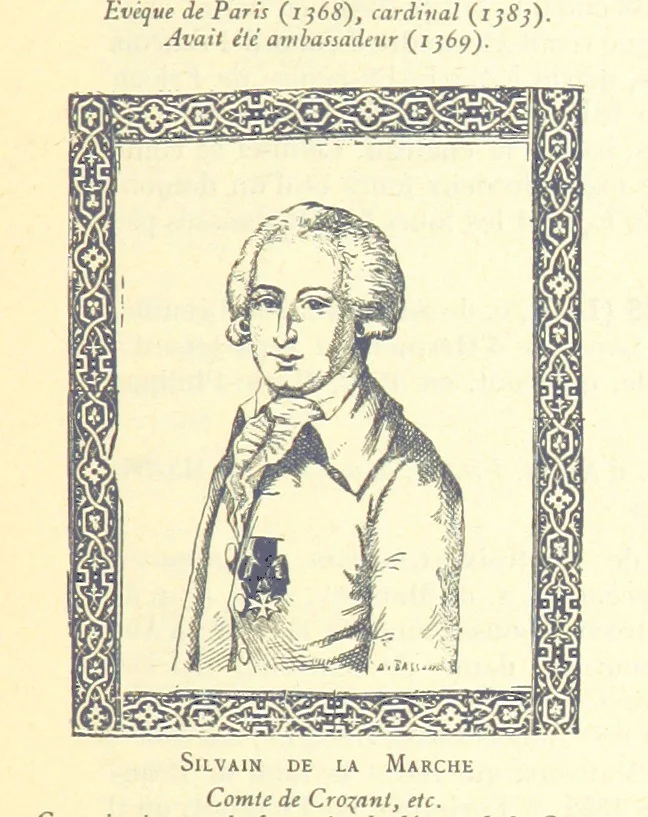 An illustration from Grand Dictionnaire historique, généalogique et biographique de la Haute-Marche, département de la Creuse. [Illustrated, 1894, leaf 83
