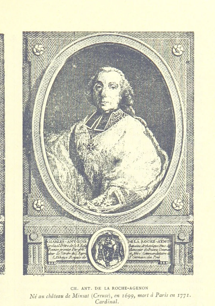 An illustration from Grand Dictionnaire historique, généalogique et biographique de la Haute-Marche, département de la Creuse. [Illustrated, 1894, leaf 87