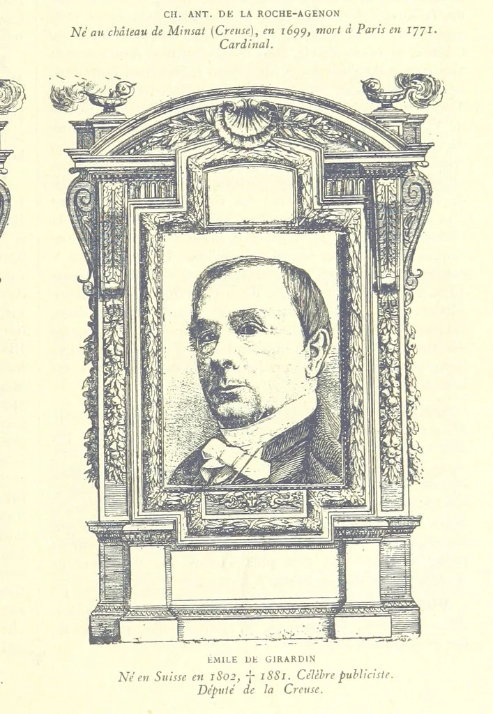 An illustration from Grand Dictionnaire historique, généalogique et biographique de la Haute-Marche, département de la Creuse. [Illustrated, 1894, leaf 87