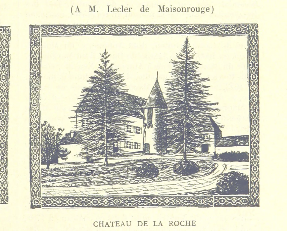 An illustration from Grand Dictionnaire historique, généalogique et biographique de la Haute-Marche, département de la Creuse. [Illustrated, 1894, leaf 89