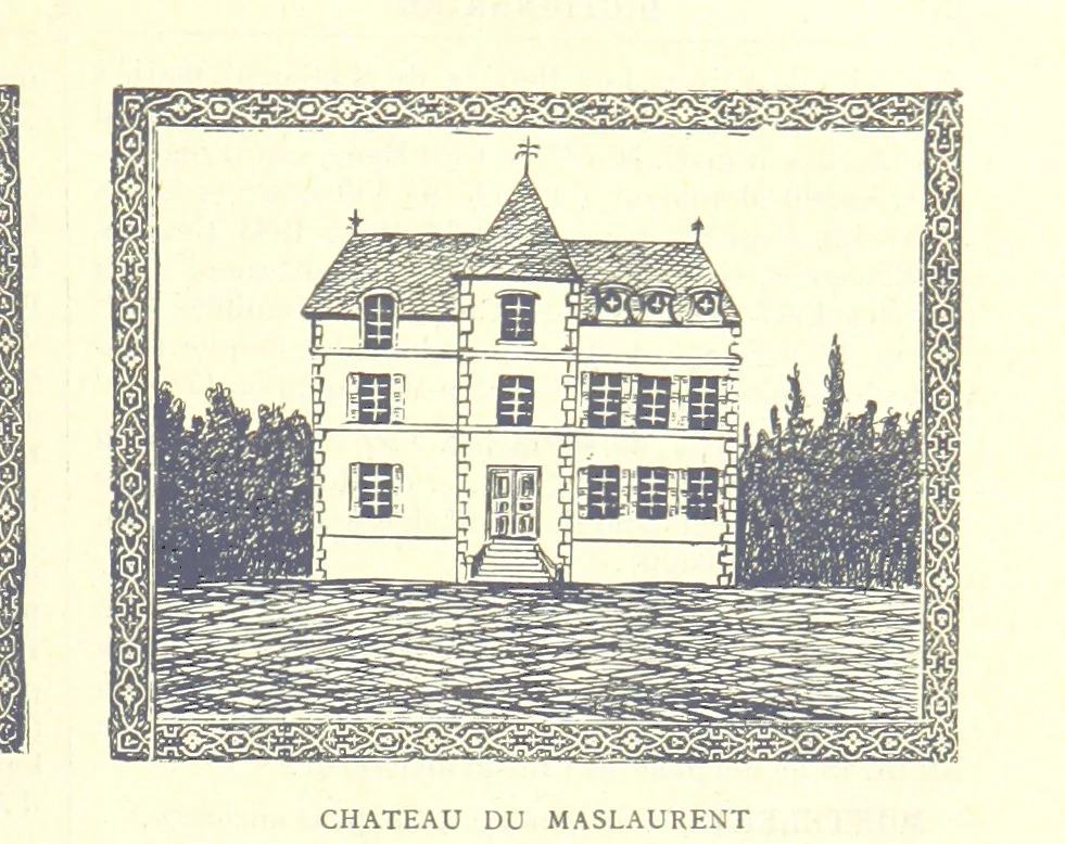 An illustration from Grand Dictionnaire historique, généalogique et biographique de la Haute-Marche, département de la Creuse. [Illustrated, 1894, leaf 89