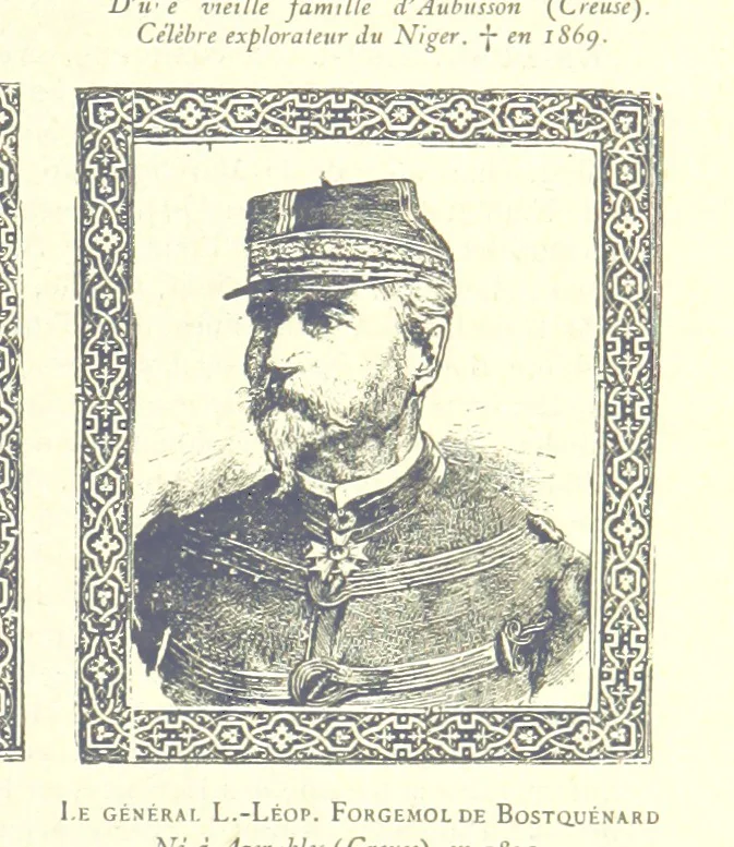 An illustration from Grand Dictionnaire historique, généalogique et biographique de la Haute-Marche, département de la Creuse. [Illustrated, 1894, leaf 93