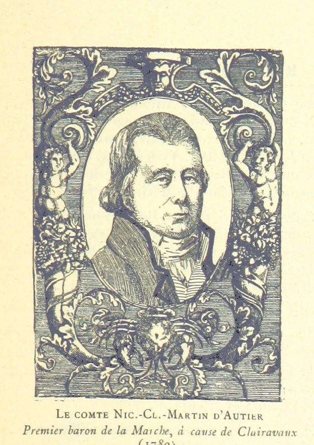 An illustration from Grand Dictionnaire historique, généalogique et biographique de la Haute-Marche, département de la Creuse. [Illustrated, 1894, leaf 93