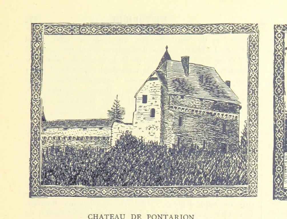 An illustration from Grand Dictionnaire historique, généalogique et biographique de la Haute-Marche, département de la Creuse. [Illustrated, 1894, leaf 99