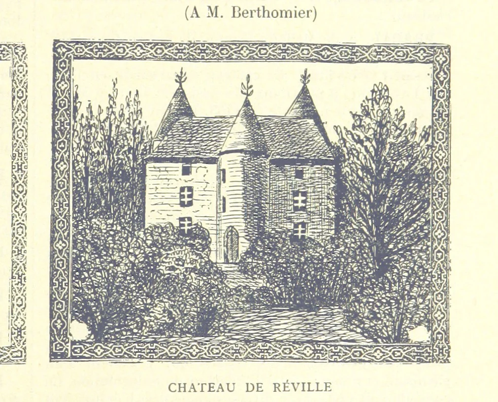 An illustration from Grand Dictionnaire historique, généalogique et biographique de la Haute-Marche, département de la Creuse. [Illustrated, 1894, leaf 99