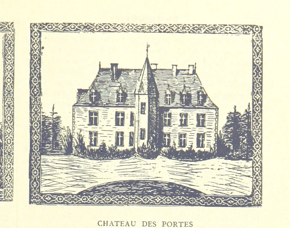 An illustration from Grand Dictionnaire historique, généalogique et biographique de la Haute-Marche, département de la Creuse. [Illustrated, 1894, leaf 99