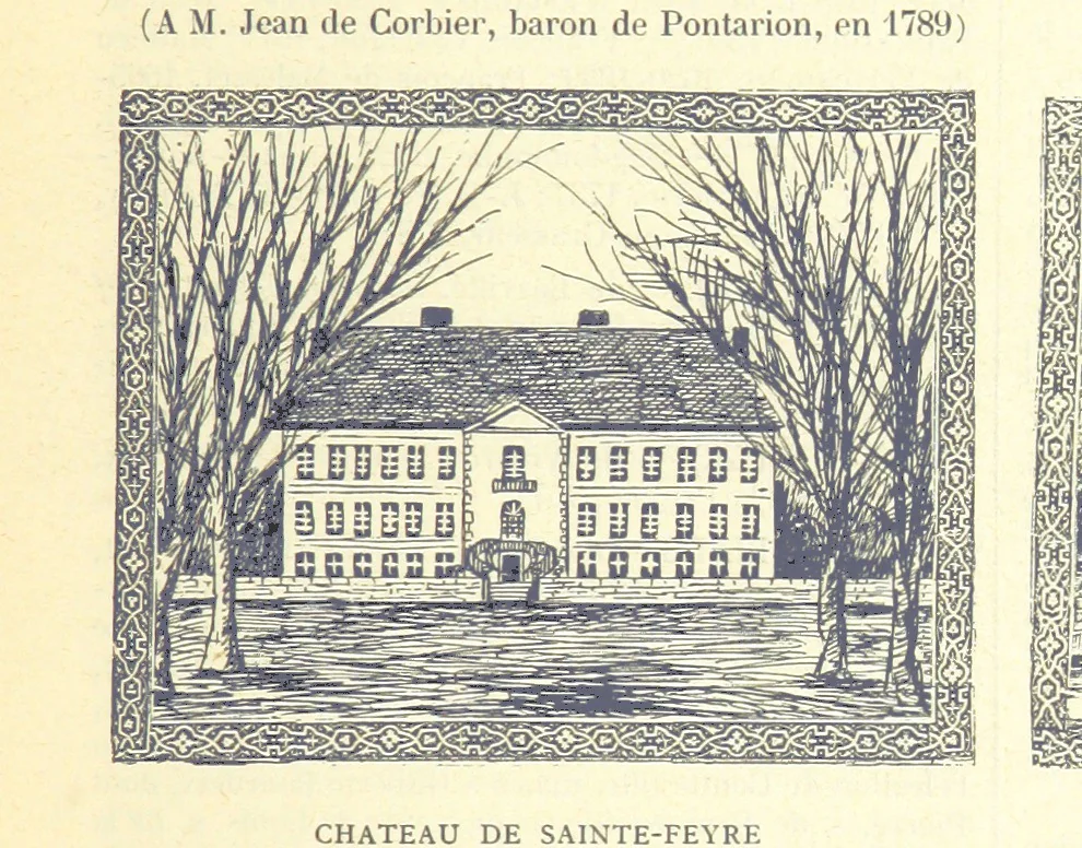 An illustration from Grand Dictionnaire historique, généalogique et biographique de la Haute-Marche, département de la Creuse. [Illustrated, 1894, leaf 99
