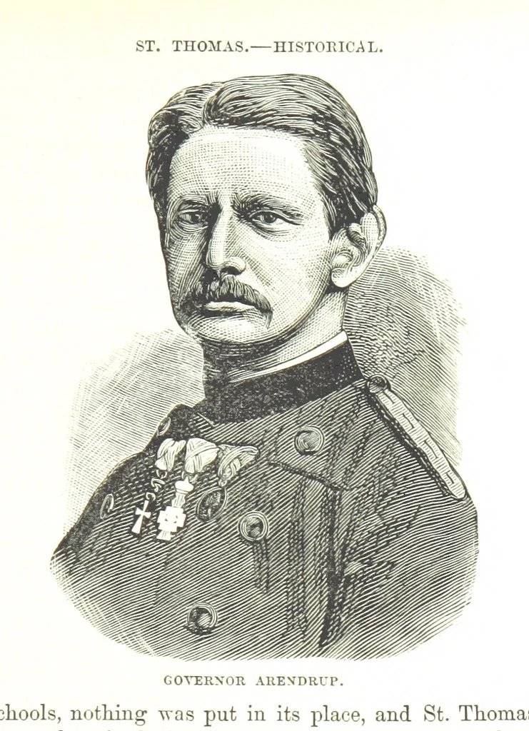 An illustration from Leaflets from the Danish West Indies: descriptive of the social, political and commercial condition of these Islands ... With a portrait of the author and a biographical sketch, ... by P. Linet, 1888, leaf 65