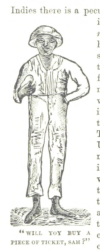 An illustration from Leaflets from the Danish West Indies: descriptive of the social, political and commercial condition of these Islands ... With a portrait of the author and a biographical sketch, ... by P. Linet, 1888, leaf 74