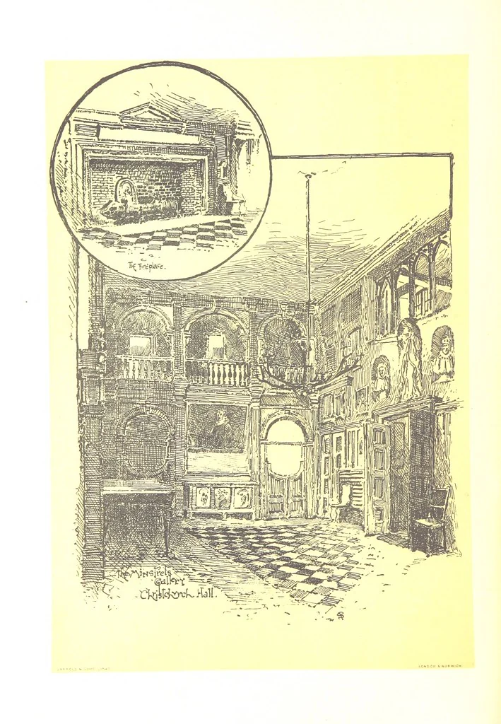 An illustration from In and about ancient Ipswich: illustrating the origin and growth of an old English historic town ... With ... illustrations drawn by P. E. Stimpson, 1888, leaf 110