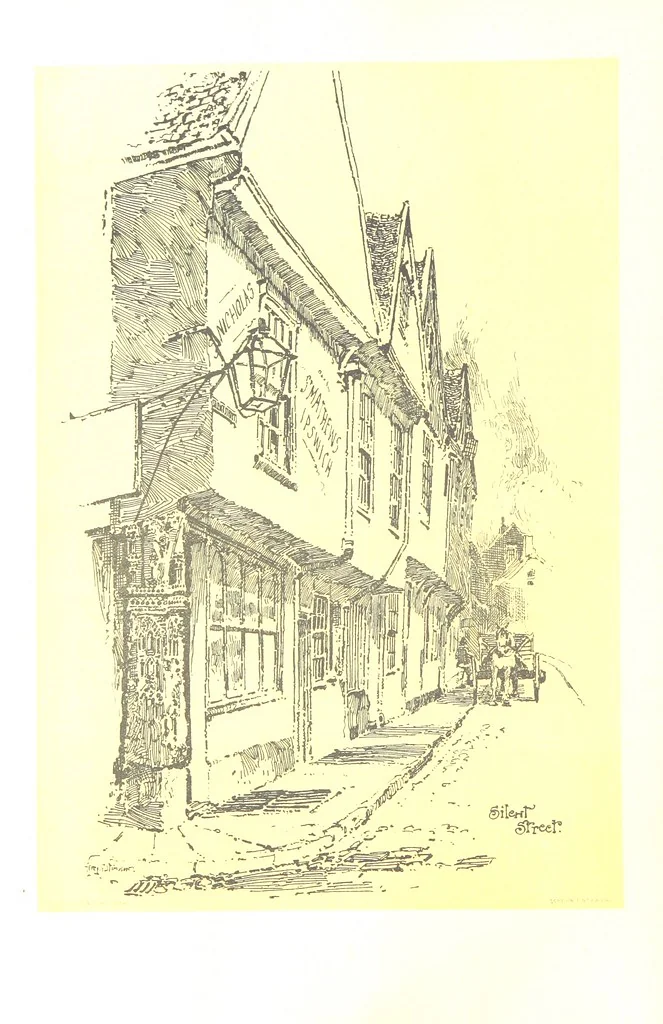 An illustration from In and about ancient Ipswich: illustrating the origin and growth of an old English historic town ... With ... illustrations drawn by P. E. Stimpson, 1888, leaf 116