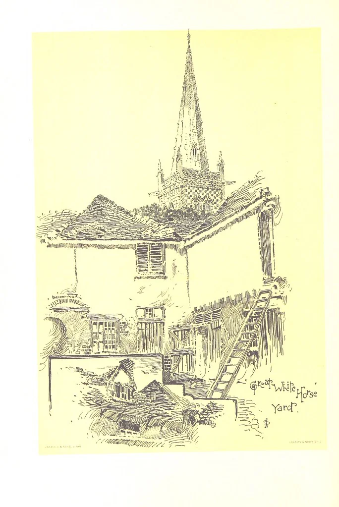 An illustration from In and about ancient Ipswich: illustrating the origin and growth of an old English historic town ... With ... illustrations drawn by P. E. Stimpson, 1888, leaf 138