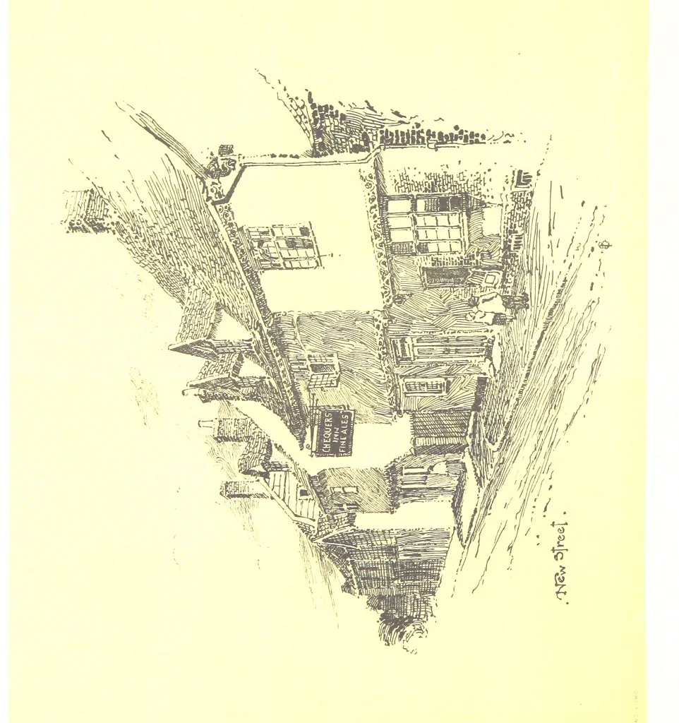 An illustration from In and about ancient Ipswich: illustrating the origin and growth of an old English historic town ... With ... illustrations drawn by P. E. Stimpson, 1888, leaf 162